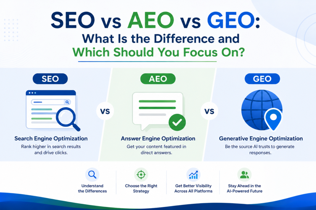seo vs aeo vs geo
